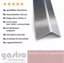 Edelstahl Kantenschutz K240 geschliffen 0,8 mm Edelstahl Winkel